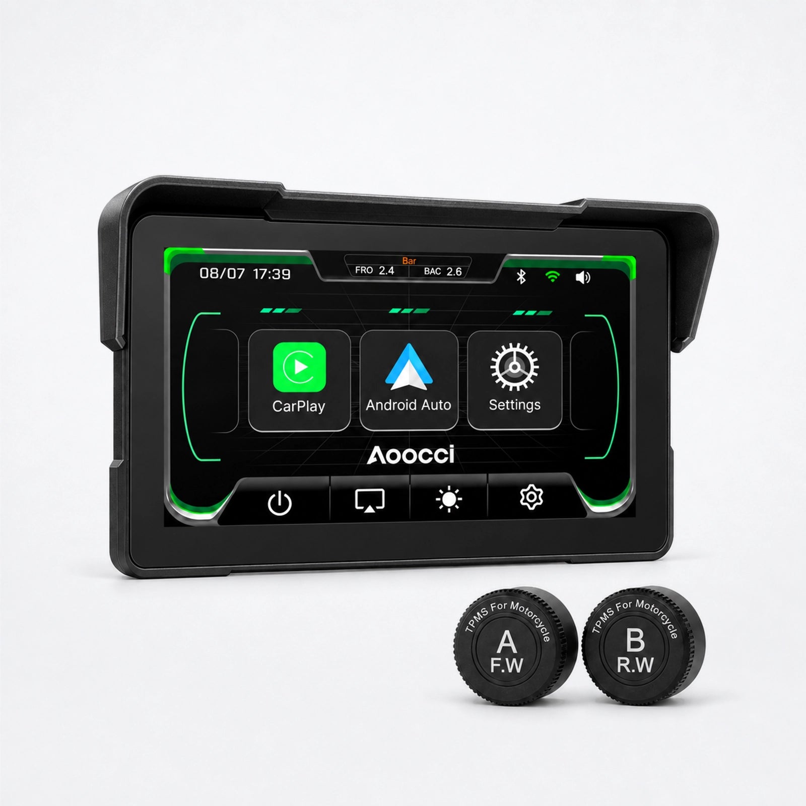 7-inch HD Screen for Motorcycle CarPlay | C7 Wireless Android Auto