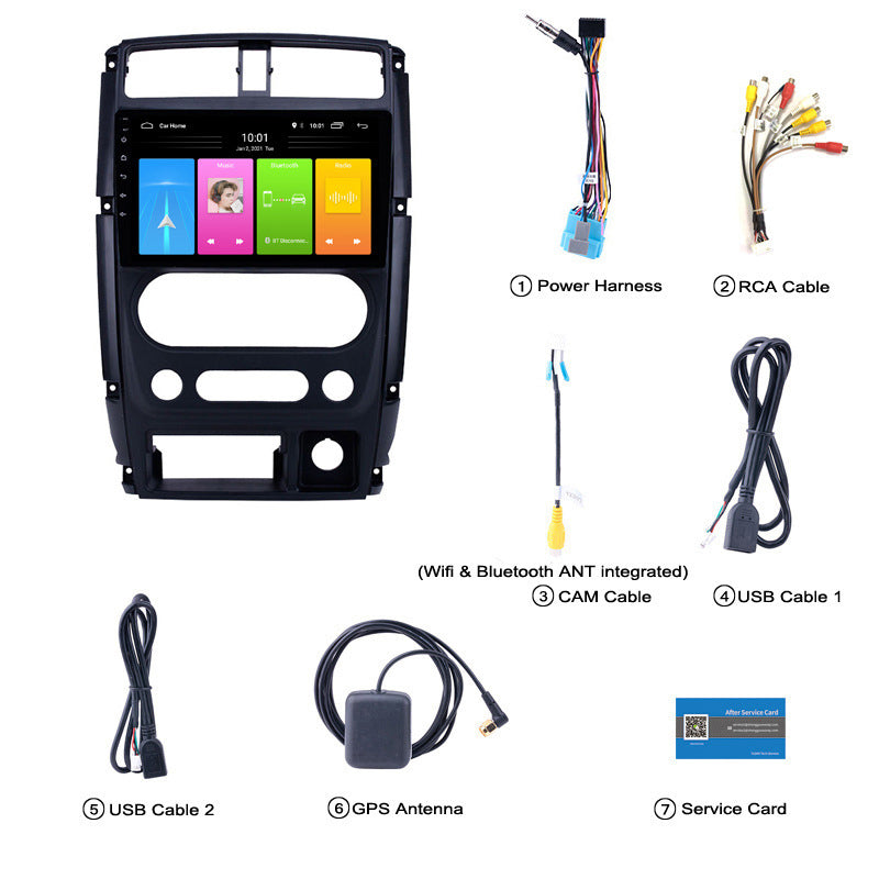 9'' Pantalla táctil IPS Navegador GPS Estéreo Android 12.0 para Suzuki Jimny 2007-2020