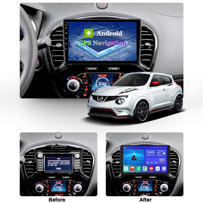 9'' Rádio de navegação GPS com tela sensível ao toque Android 12.0 para Nissan Juke 2010-2014