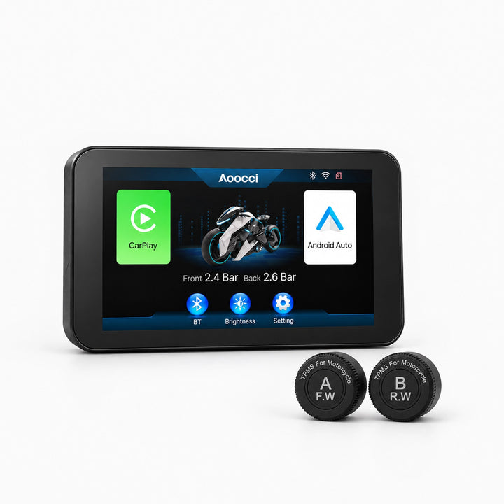 C3 Plus Motorcycle CarPlay w/ TPMS - Wireless & Waterproof – Aoocci