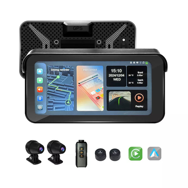 C6 Pro All-in-One Motorcycle Dash Cam with GPS & Anti-Theft