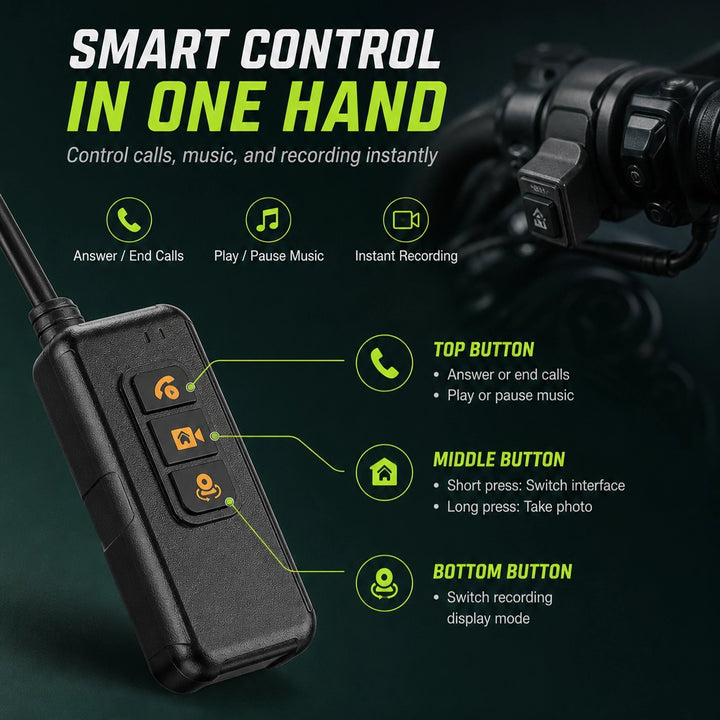 C6 Pro Motorcycle Dash Cam – Wireless CarPlay & TPMS | Aoocci