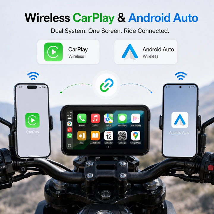 C6 Pro Motorcycle Dash Cam – Wireless CarPlay & TPMS | Aoocci