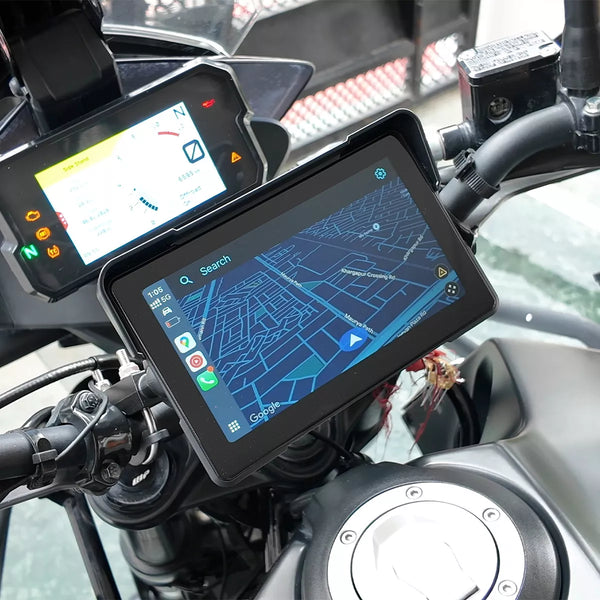 Pantalla HD de 7 pulgadas C7 para CarPlay de motocicleta y Android Auto