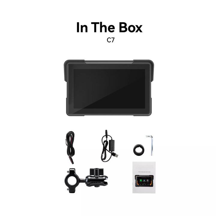 List of Aoocci C7 included in a box labeled 'In The Box C7' on a white background.