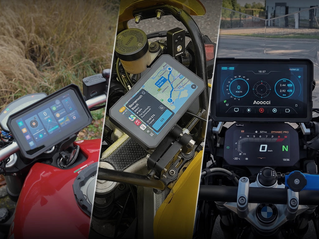U6, C3 Plus and BM7 displays installed on motorcycles