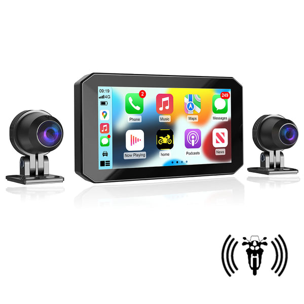 BX Motorcycle CarPlay with Dashcam & Smart BSD