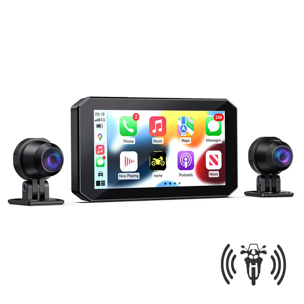 BX Motorcycle CarPlay with Dashcam & Smart BSD