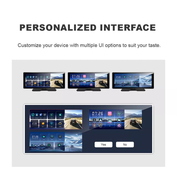 Caméra de tableau de bord 4K P113 avec navigation GPS et CarPlay FM
