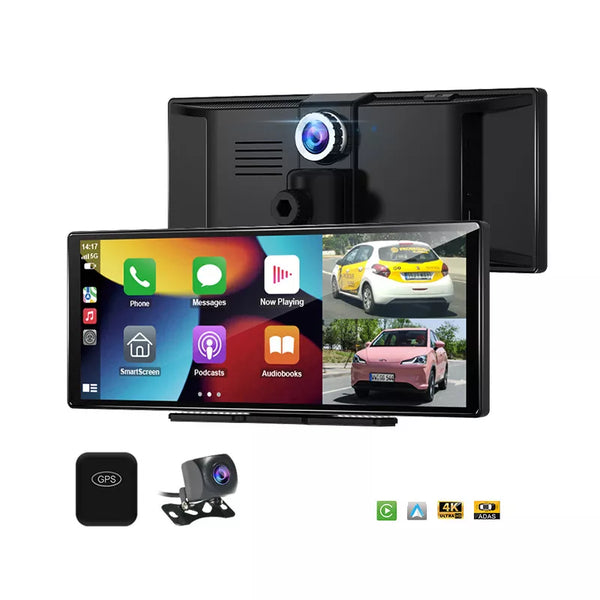 Caméra de tableau de bord 4K P113 avec navigation GPS et CarPlay FM