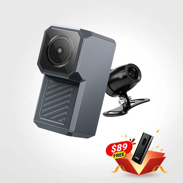 R1 2K Dual Motorcycle Dash Camera with 5.8GHz Wi-Fi