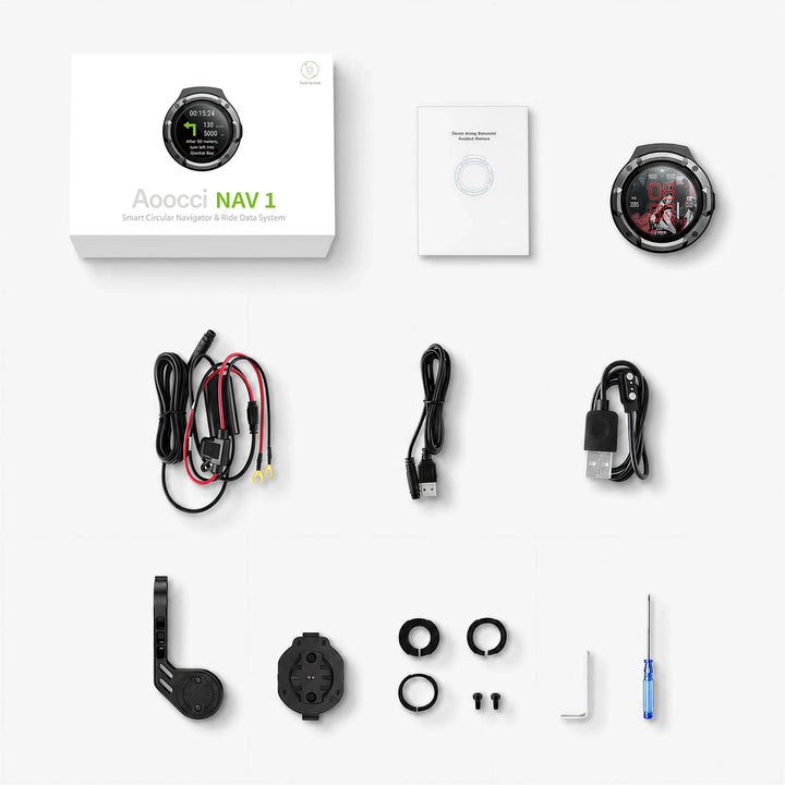 Aoocci NAV 1 | Smart Cycle Computer with App-Synced Navigation