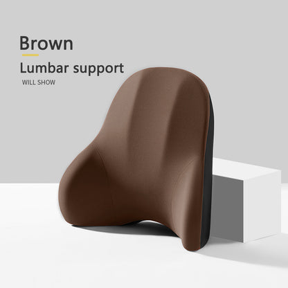 Car Seat Headrest And Lumbar Support - Lumbar Support / Brown - CarPlay Smart Box Store